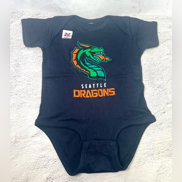 XFL Seattle Dragon's Baby Onesie Small New Without Tags - Picture 6 of 7